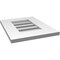 Ekena Millwork Vertical Surface Mount PVC Gable Vent: Functional, w/ 3-1/2"W x 1"P Standard Frame, 14"W x 18"H GVPVE14X1801SF - alternate 5